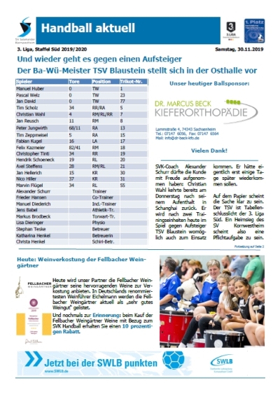 20191130 TSV Blaustein