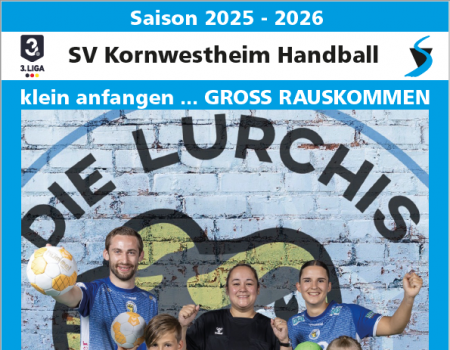 Titelbild des Handball Saisonheft gross und klein