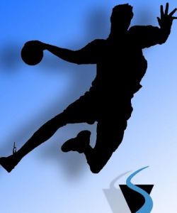 Ersatz für Bild ,eine Silhouette eines Handballspieler